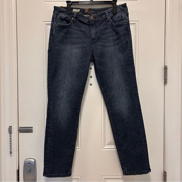 Kut from the Kloth Kara Boyfriend Dark Wash Denim Jeans SZ 12 - Picture 4 of 10